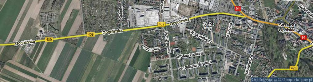 Zdjęcie satelitarne Topazowa ul.